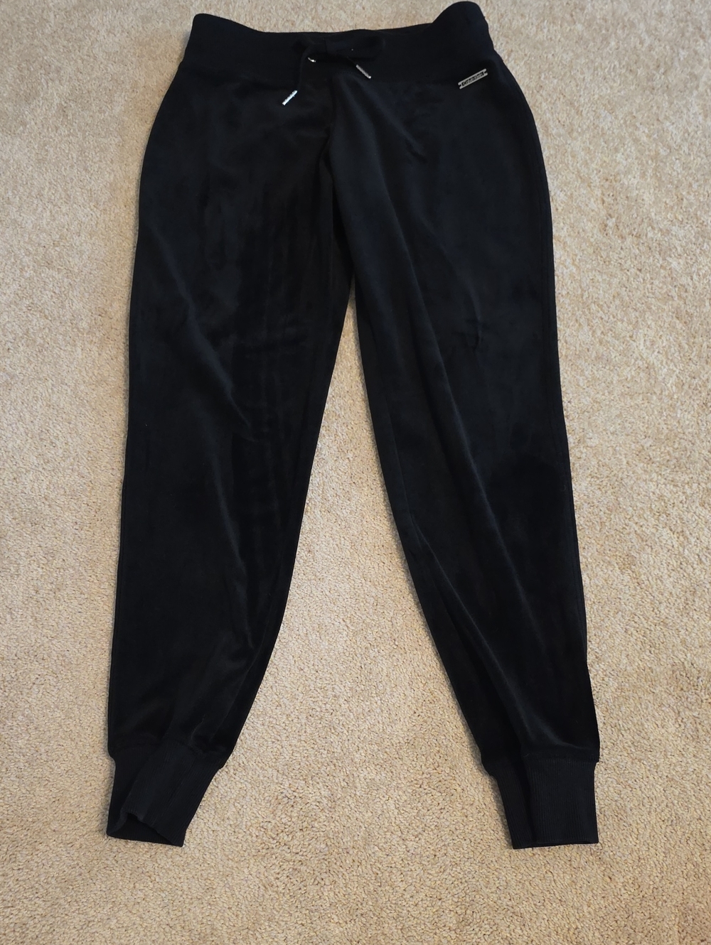 Calvin Klein Black Velour Joggers Size XS